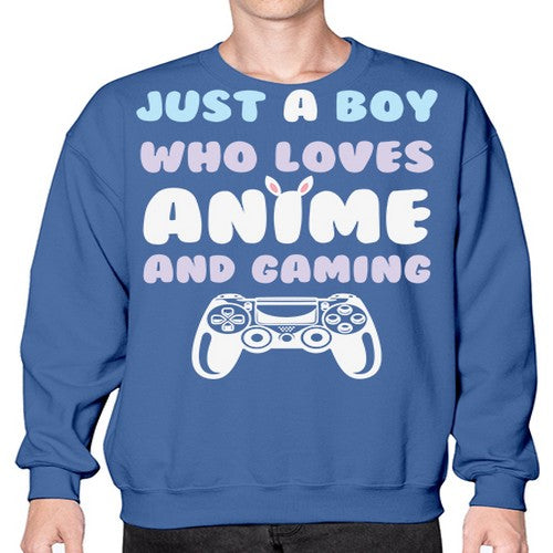 Just A Boy Who Loves 261# - anime- Sweatshirt - Crew