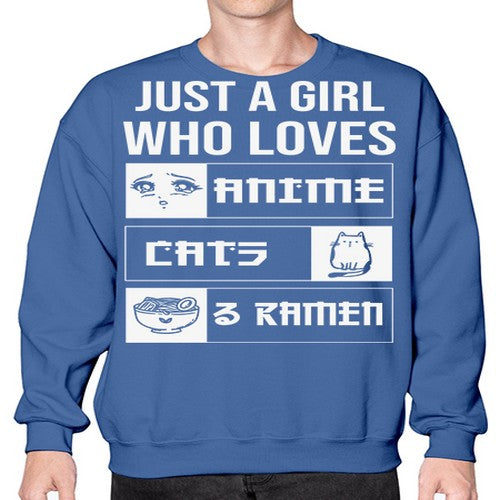 Just A Girl Who Loves 263# - anime- Sweatshirt - Crew