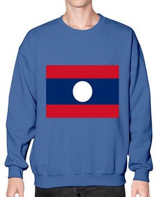 Laos 1111# - world flags- Sweatshirt - Crew