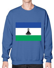 Lesotho 1129# - world flags- Sweatshirt - Crew