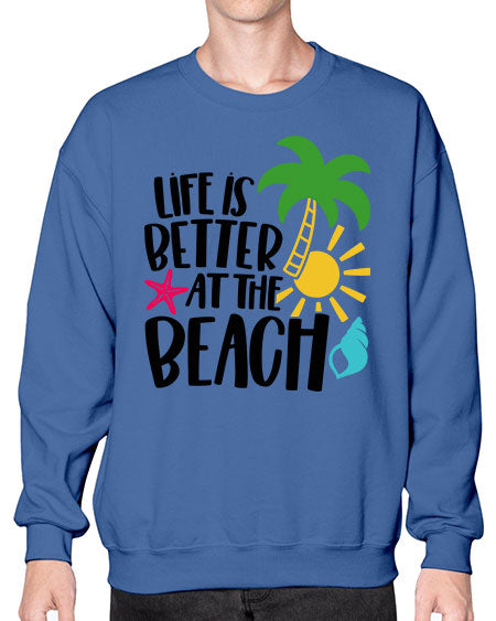 Life Is Better At The Beach Style 34# - summer- Sweatshirt - Crew