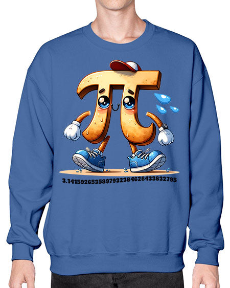 Long Running Pi Symbol Funny 27# - pi- Sweatshirt - Crew