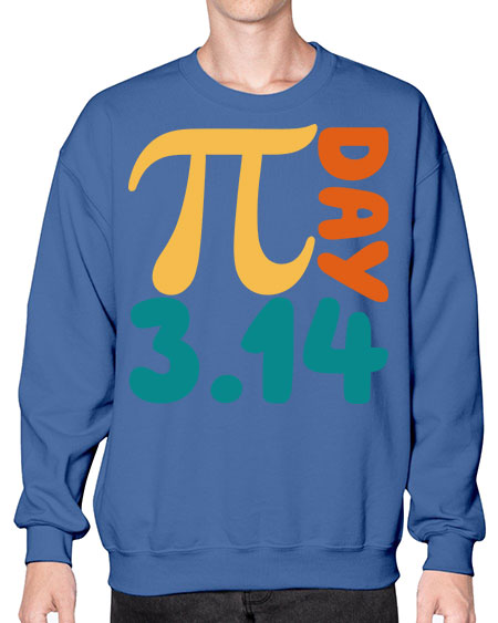 Metal Poster Pi Day Math 30# - pi- Sweatshirt - Crew