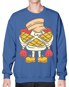 Misterious waffle 165# - cartoon food- Sweatshirt - Crew