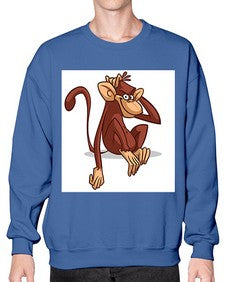 Monkey 174# - cartoon animals- Sweatshirt - Crew
