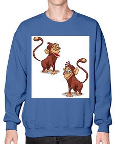 Monkey 175# - cartoon general- Sweatshirt - Crew