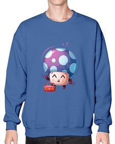 Mushroom 192# - cartoon food- Sweatshirt - Crew
