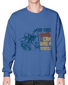 My first car was a motorcycle 47# - motorcycle- Sweatshirt - Crew