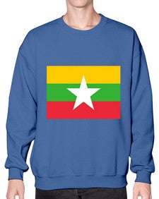 Myanmar 1398# - world flags- Sweatshirt - Crew