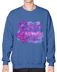 No One Figh Alone AlzheimerS Awareness 200# - alzheimers- Sweatshirt - Crew