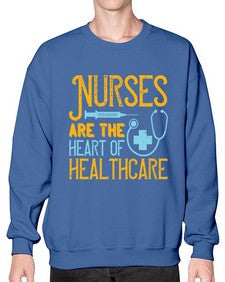Nurses are the heart of healthcare Style 1229# - nurse- Sweatshirt - Crew
