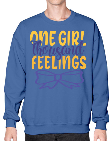 One Girl Thousand Feelings Style 175# - baby- Sweatshirt - Crew