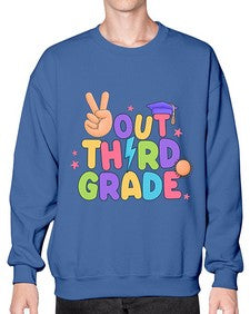 Peace Out third Grade Peace 648# - third grade- Sweatshirt - Crew
