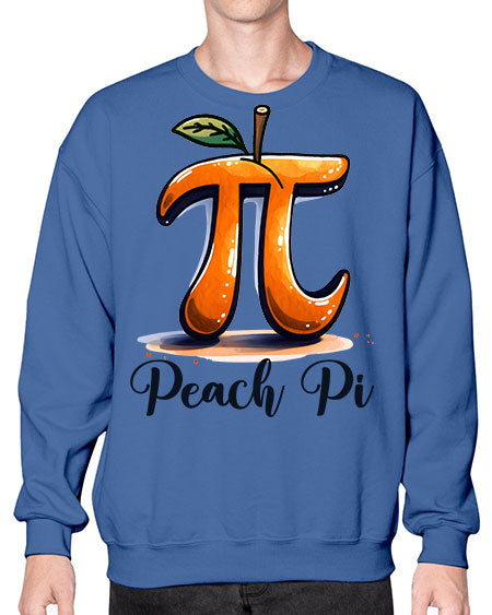 Peach Pi Math Teacher 32# - pi- Sweatshirt - Crew