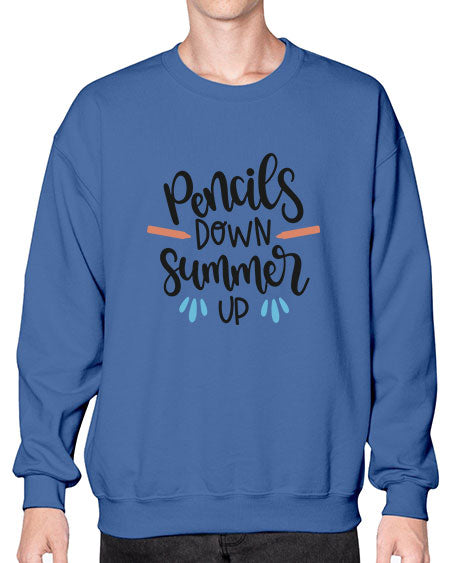 Pencils down summer up 87# - summer- Sweatshirt - Crew