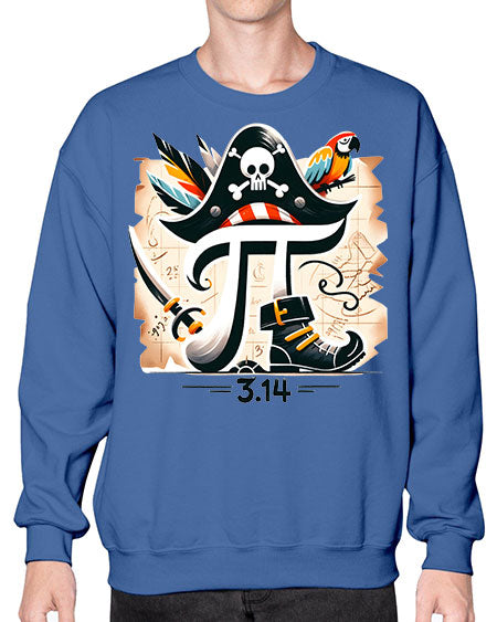 Pirate Pi Day Sublimation Design 39# - pi- Sweatshirt - Crew