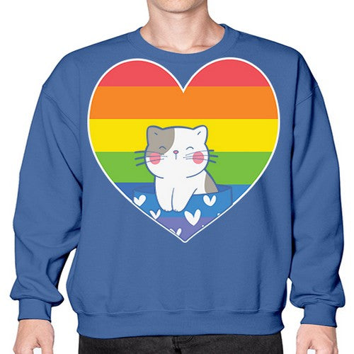 Pride Cat LGBT Kawaii Cats Anime 276# - anime- Sweatshirt - Crew