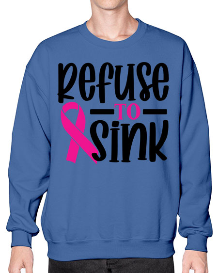 Refuse to Sink 9# - breast cancer- Sweatshirt - Crew