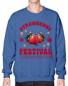 Retro Strawberry Festival 1504# - strawberry- Sweatshirt - Crew
