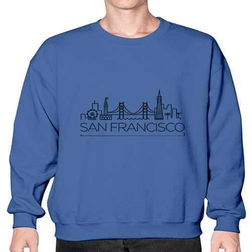San Francisco Minimal Skyline 1776# - cities- Sweatshirt - Crew
