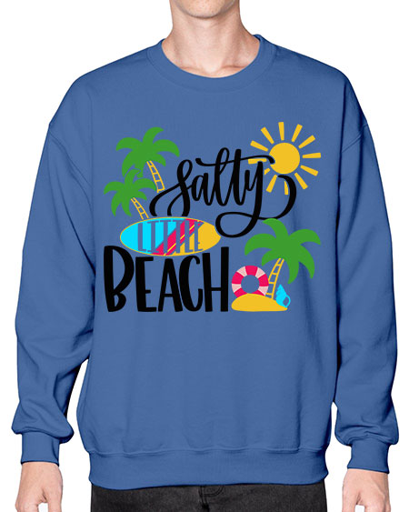 Satly Little Beach Style 26# - summer- Sweatshirt - Crew