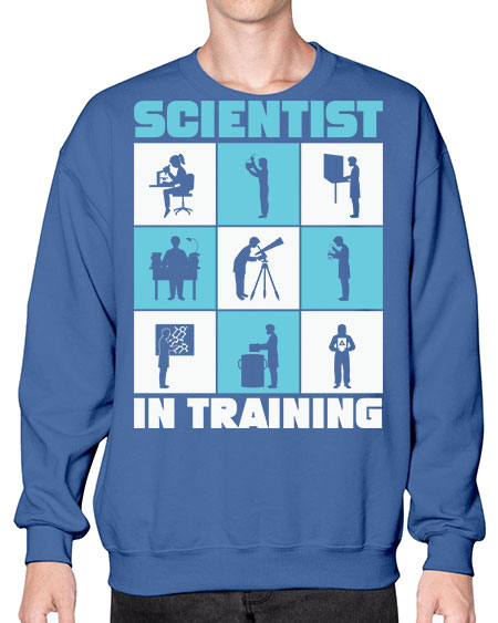ScientistInTrainingScienceScientistSkinite Scientist Skinite 40# - general science- Sweatshirt - Crew