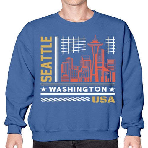 Seattle 1809# - cities- Sweatshirt - Crew