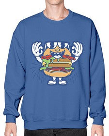 Sir burger 206# - cartoon food- Sweatshirt - Crew