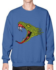 Snake 221# - cartoon animals- Sweatshirt - Crew