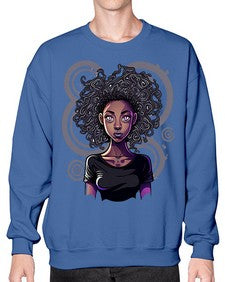 Sparkling Black Girl Design 14# - black girls or women- Sweatshirt - Crew