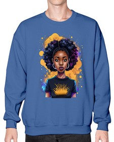 Sparkling Black Girl Design 15# - black girls or women- Sweatshirt - Crew