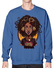 Sparkling Black Girl Design 5# - black girls or women- Sweatshirt - Crew