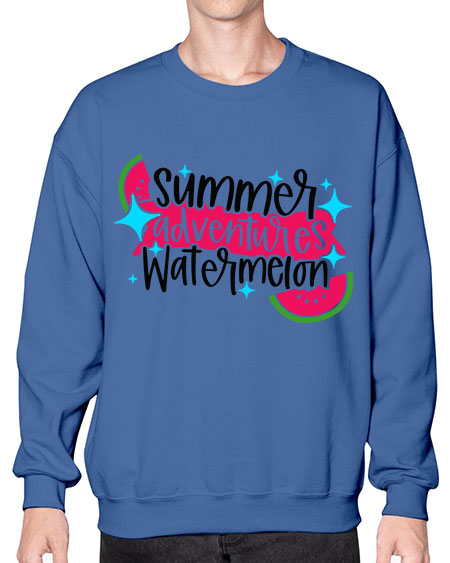 Summer Adventures Watermelon Style 23# - summer- Sweatshirt - Crew