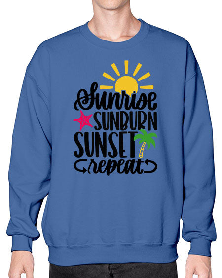 Sunrise Sunburn Sunset Repeat Style 16# - summer- Sweatshirt - Crew