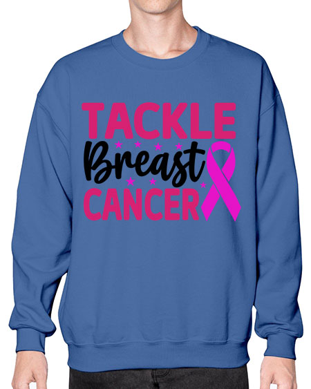 Tackle Breast Cancer 5# - breast cancer- Sweatshirt - Crew
