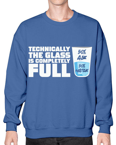TechnicallytheGlassiscompletelyScientistSkinite Scientist Skinite 22# - general science- Sweatshirt - Crew