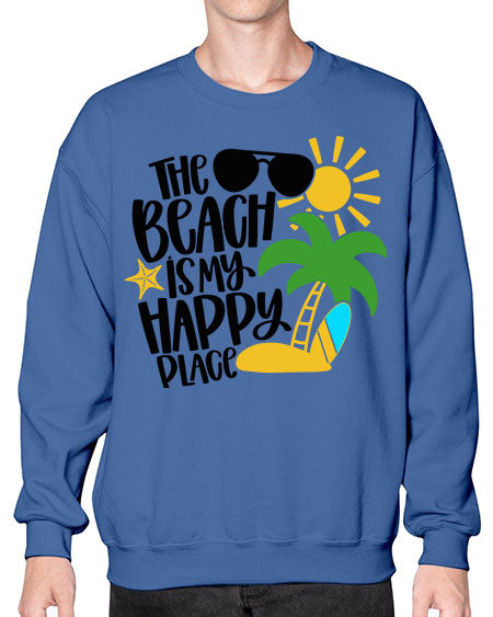 The Beach Is My Happy Place Style 12# - summer- Sweatshirt - Crew