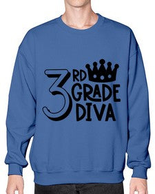 Third Grade Diva 953# - third grade- Sweatshirt - Crew