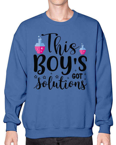 This Boy s Got Solutions 20# - general science- Sweatshirt - Crew