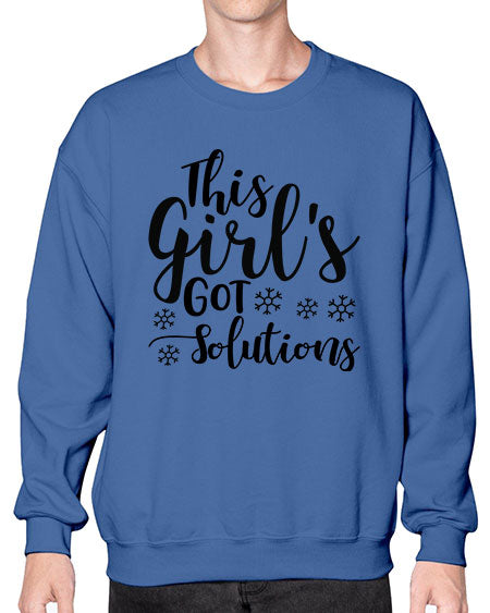 This Girl s Got Solutions 17# - general science- Sweatshirt - Crew