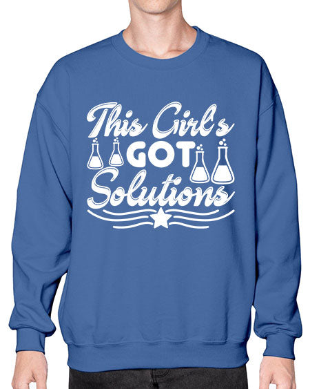 This Girl s Got Solutions 18# - general science- Sweatshirt - Crew