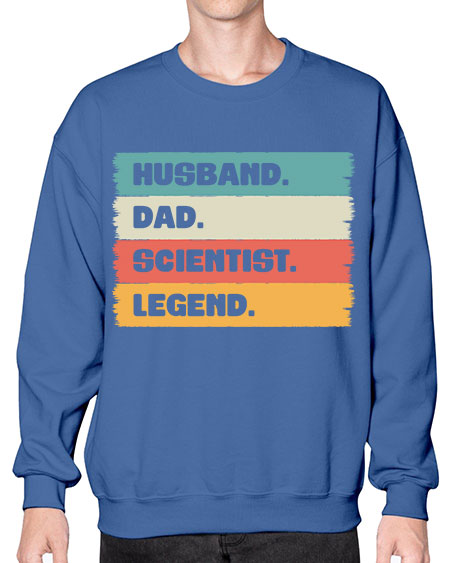 VintageHusbandDadScientistLegendScientistSkinite Scientist Skinite 14# - general science- Sweatshirt - Crew