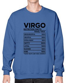Virgo Nutrition Facts 530# - virgo- Sweatshirt - Crew