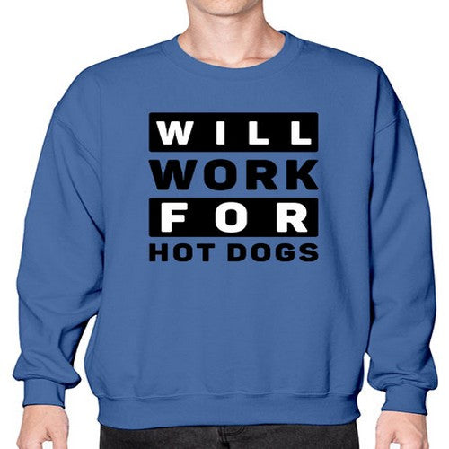 Will Work For Style 1# - dogs- Sweatshirt - Crew