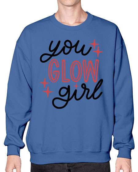 You Glow Girl Style 5# -makeup Sweatshirt - Crew