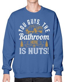 You guys the bathroom here is nuts 14# - hot rod- Sweatshirt - Crew