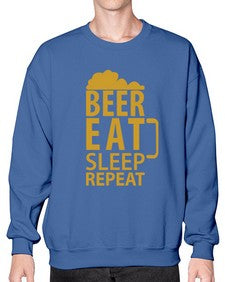 beer eat sleep 644# - beer- Sweatshirt - Crew
