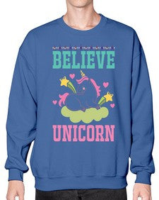 believe unicorn 45# - unicorn- Sweatshirt - Crew
