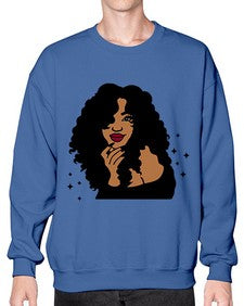 black women - queen 55# - black girls or women- Sweatshirt - Crew