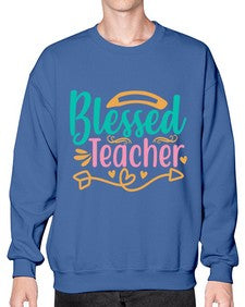 blessed teacherr 633# - teacher- Sweatshirt - Crew